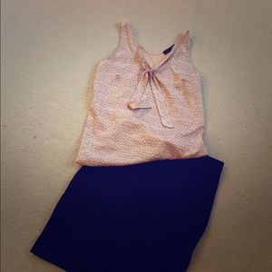 The limited size small tank / cami - pink w black